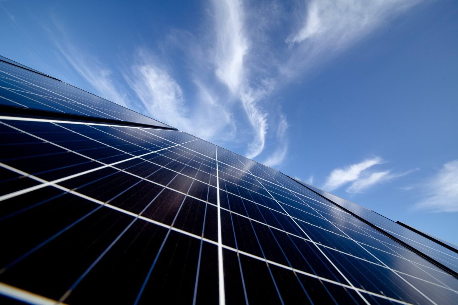 Solar panel and skyline