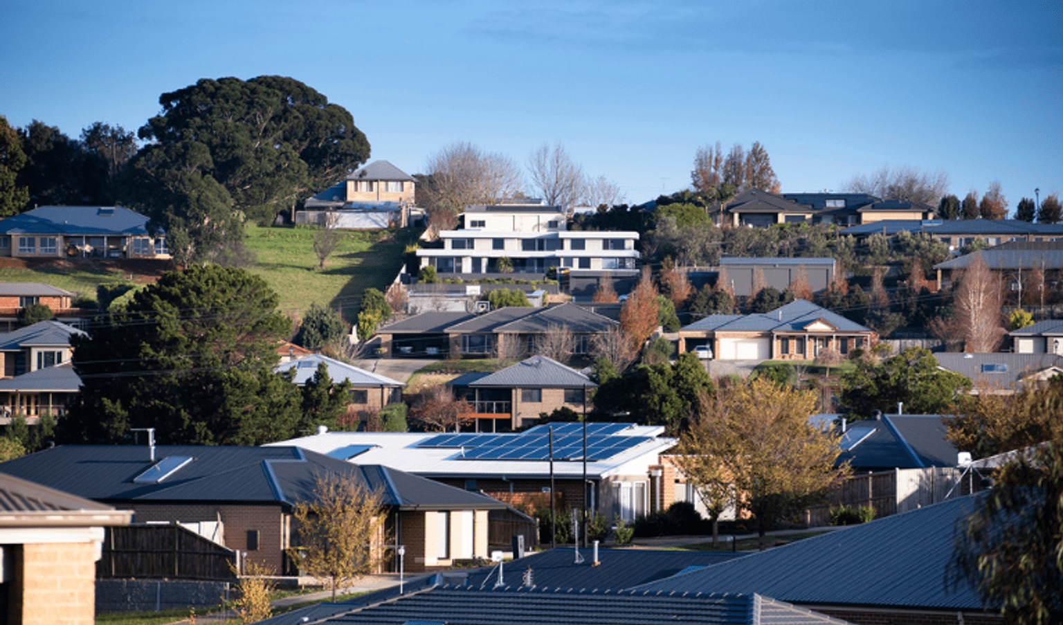Houses with solar panels